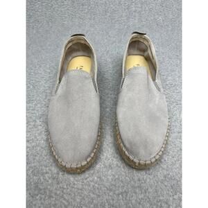 Fabiolas Spain Womens Leather Suede Gray Espadrille Slip On Shoes 36 EU / 5.5 US